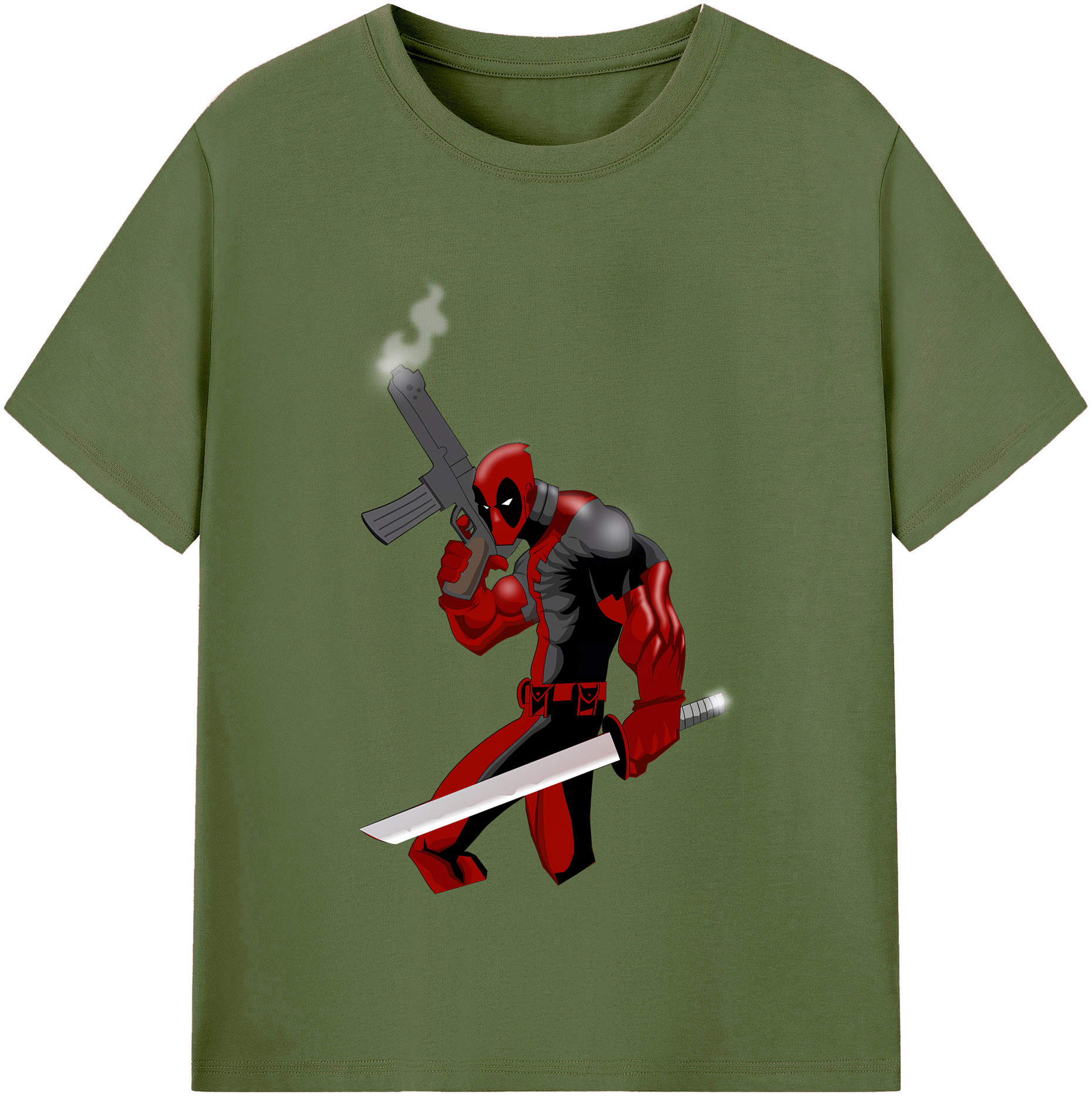 （画像用） Deadpool デッドプール 綿100％半袖Tシャツ（フロントプリント）